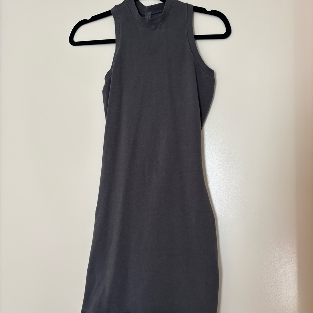 SKIMS Charcoal Mini Dress - Picture 2 of 3